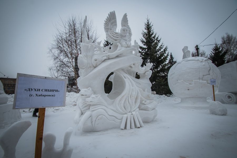 Фото «Мотивы Сибири»: в Новосибирске выбрали лучшую снежную скульптуру 21