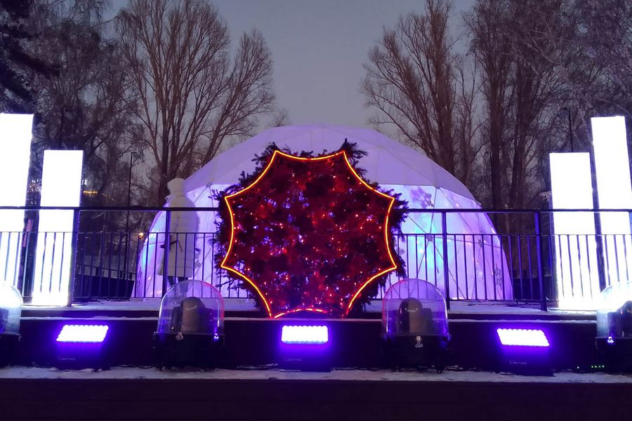 Фото Снежинка не растает: в Новосибирск привезли символ новогодней столицы России 72