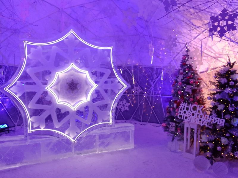 Фото Снежинка не растает: в Новосибирск привезли символ новогодней столицы России 38