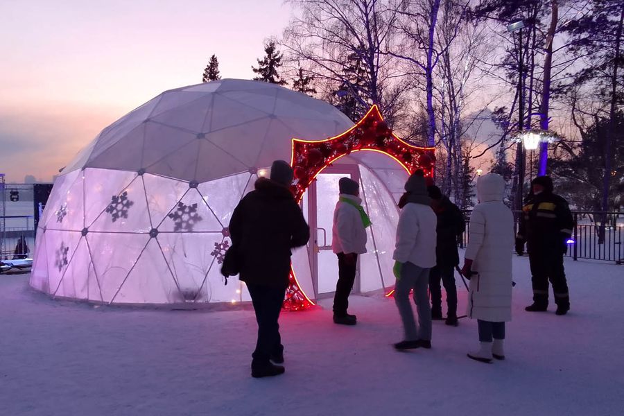Фото Снежинка не растает: в Новосибирск привезли символ новогодней столицы России 43