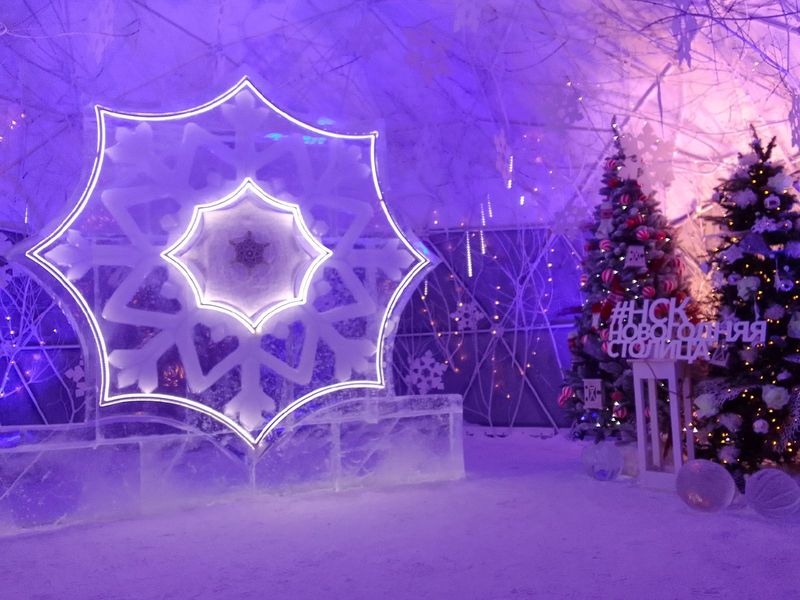 Фото Снежинка не растает: в Новосибирск привезли символ новогодней столицы России 78