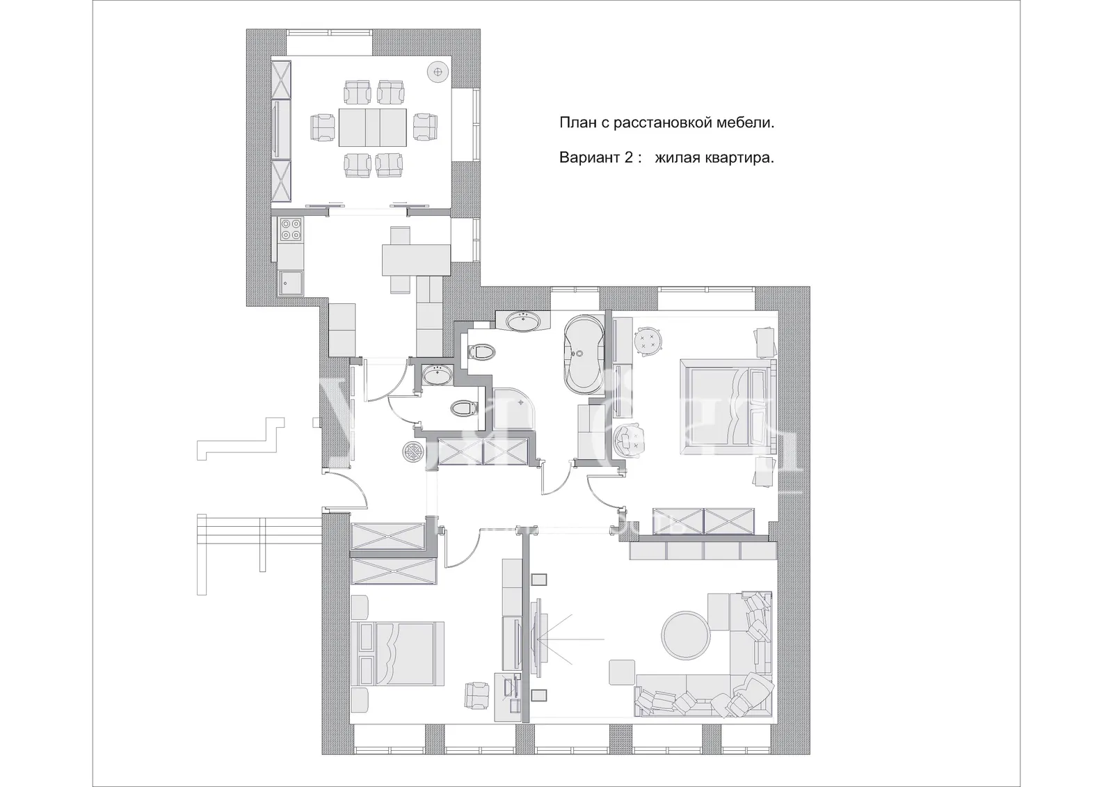 4-комнатная квартира 106,2 м² в районе Москва