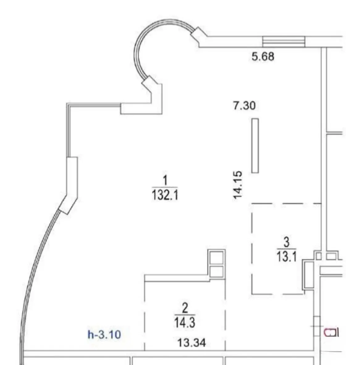 4-комнатная квартира 157,8 м² в ЖК «Миракс Парк»