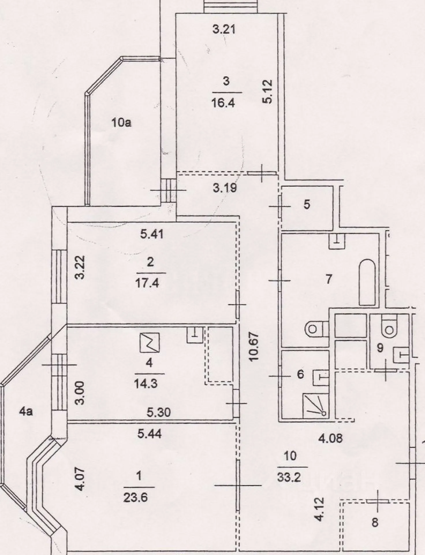 3-комнатная квартира 125,4 м²