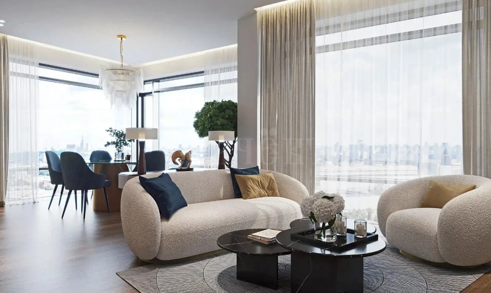 3-комнатная квартира 76,5 м² в ЖК «HIGH LIFE»
