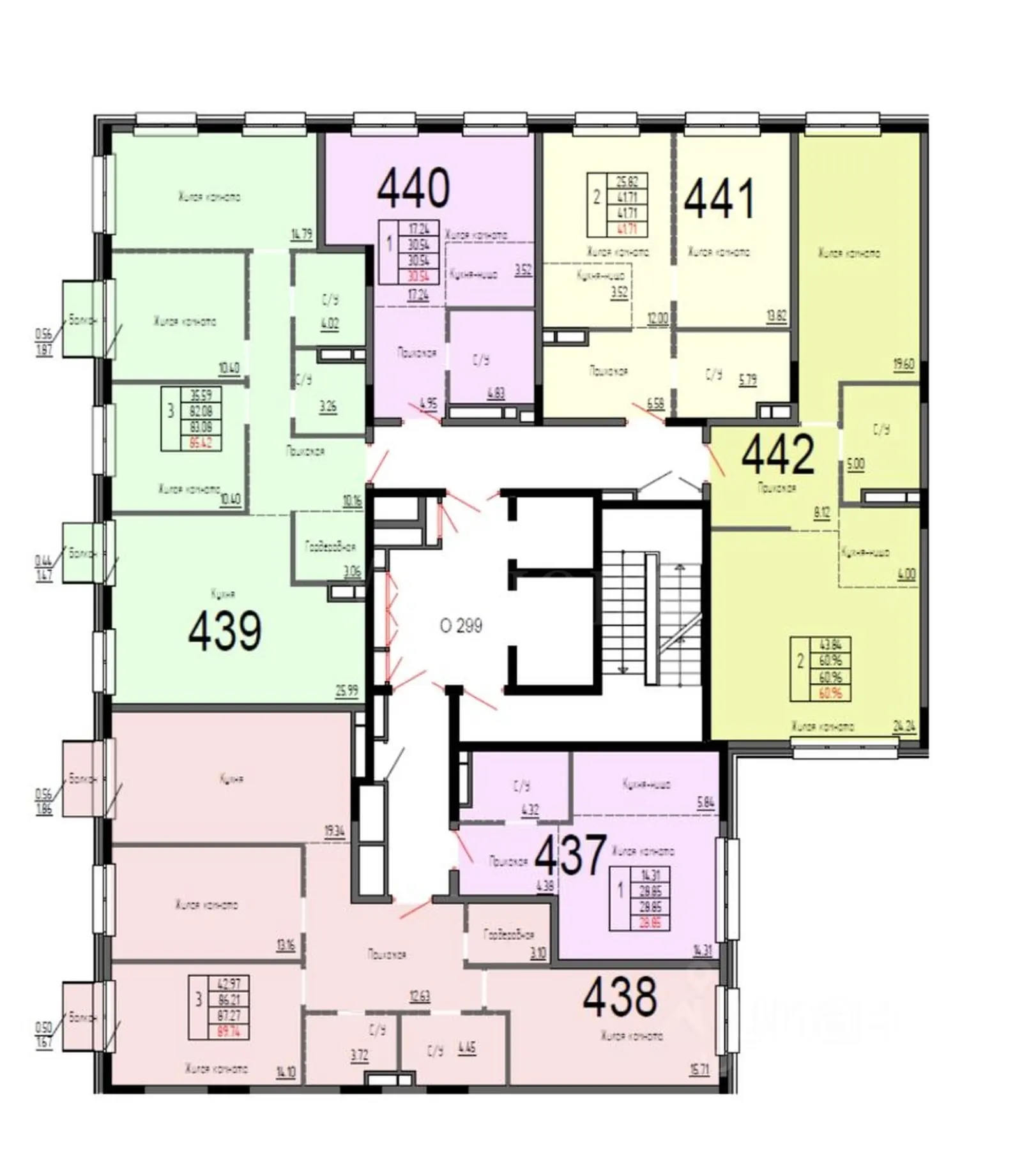 3-комнатная квартира 82,2 м² в ЖК «Басманный от Гранель»