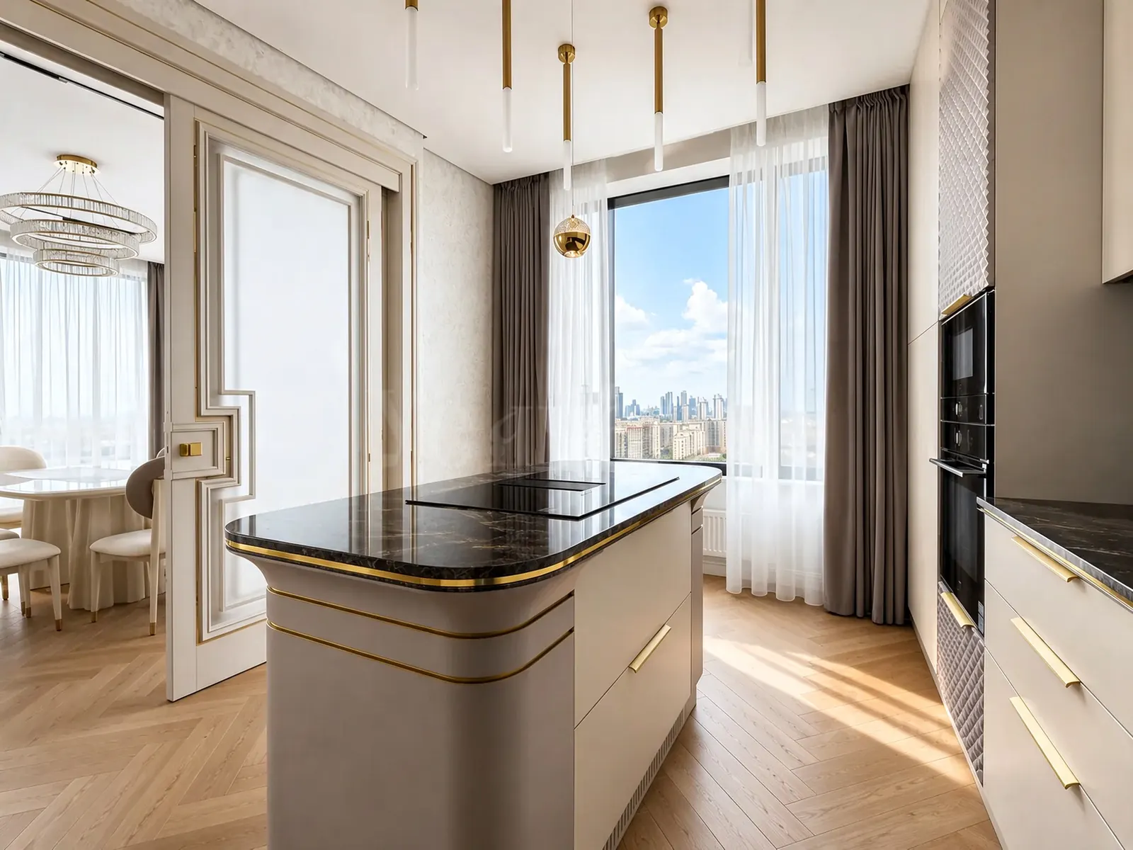 4-комнатная квартира 136,1 м² в ЖК «Небо — Небоскребы на Мичуринском, 56»