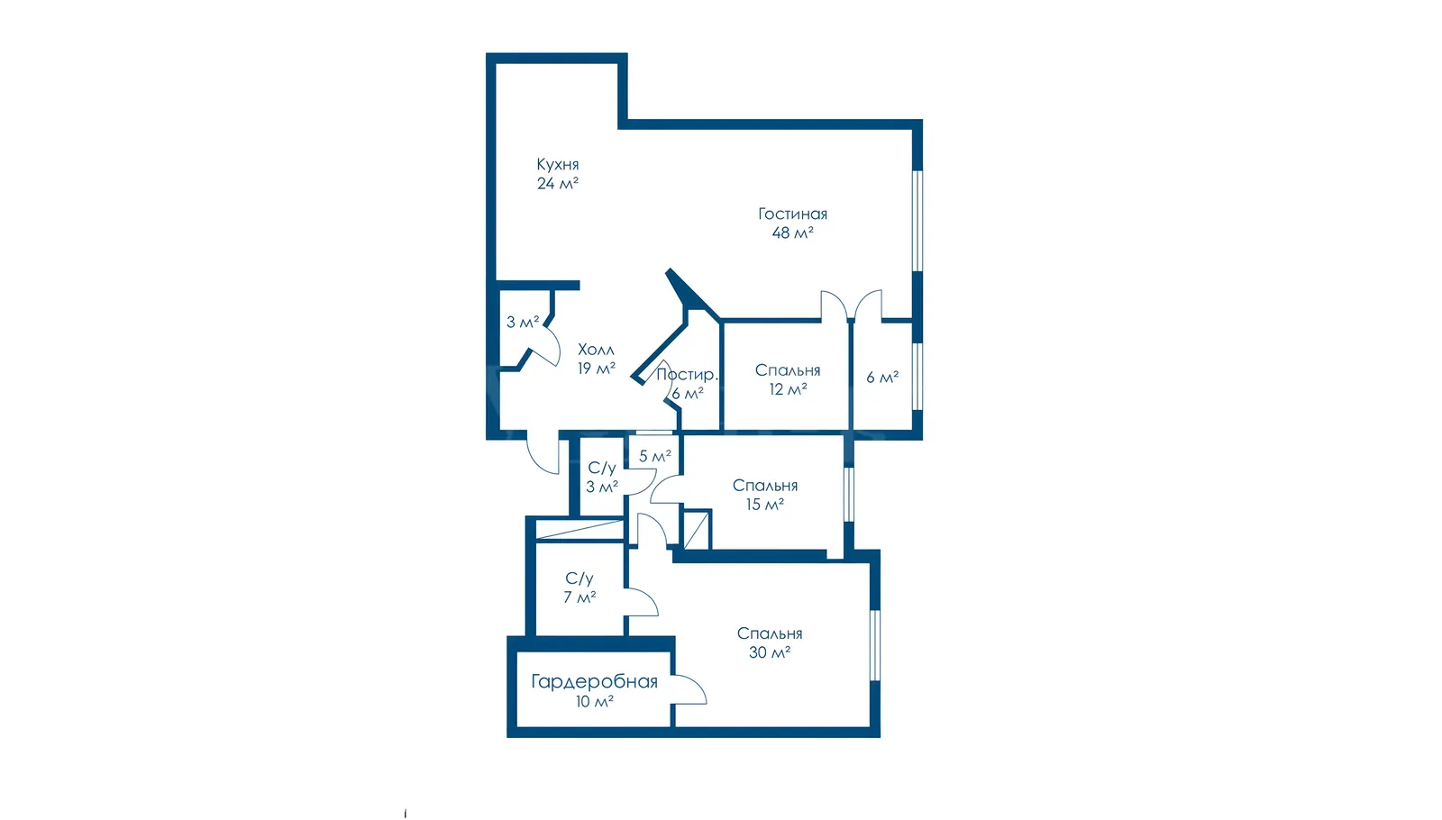 4-комнатная квартира 195,8 м² в ЖК «Воробьевы Горы»