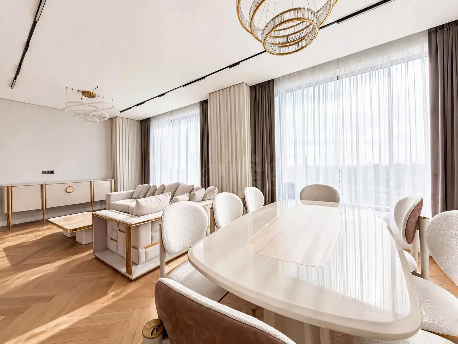 4-комнатная квартира 136,1 м² в ЖК «Небо — Небоскребы на Мичуринском, 56»