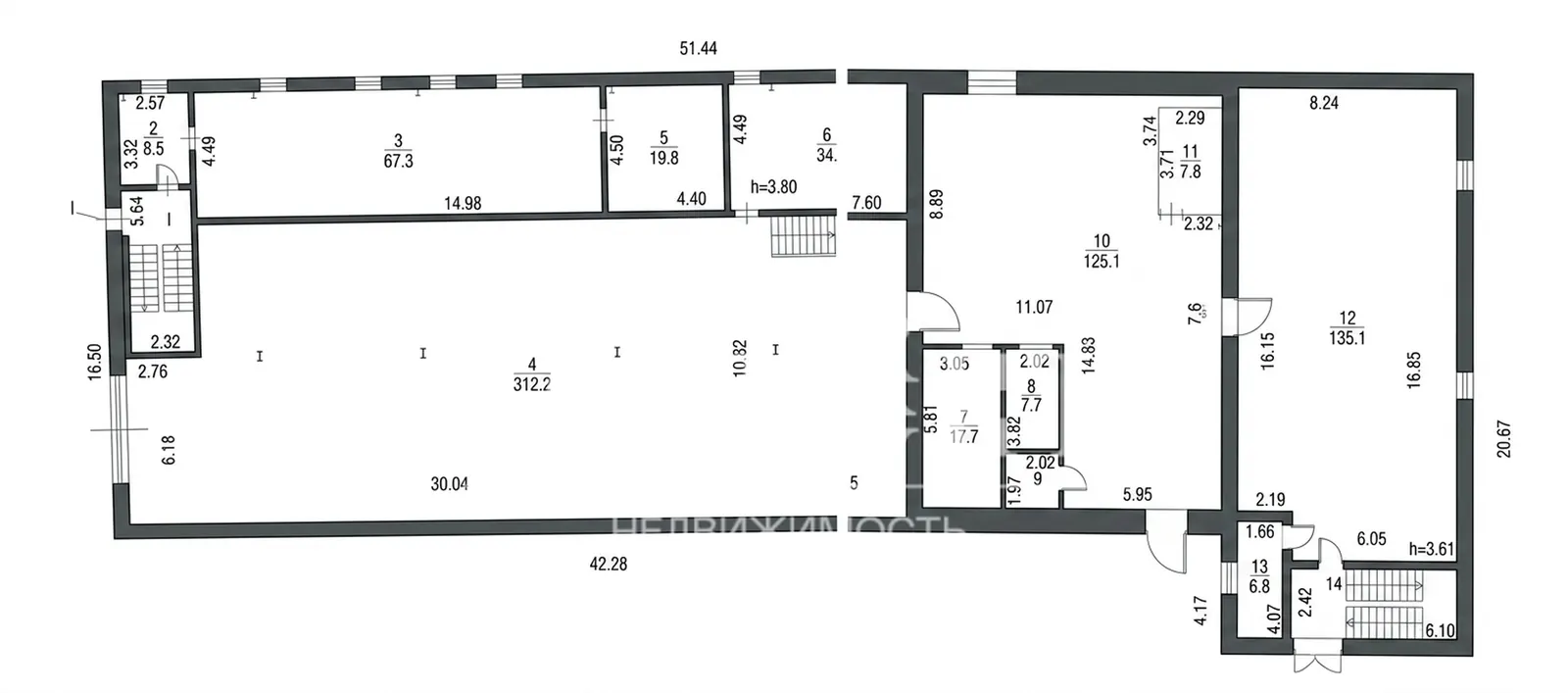 Коммерческое помещение 1 335,7 м²