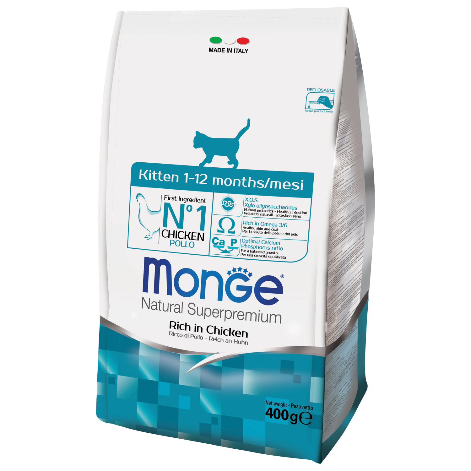 Купить Сухой корм Monge Cat Daily Line для котят и беременных кошек, из  курицы 400 г в интернет-магазине Monge