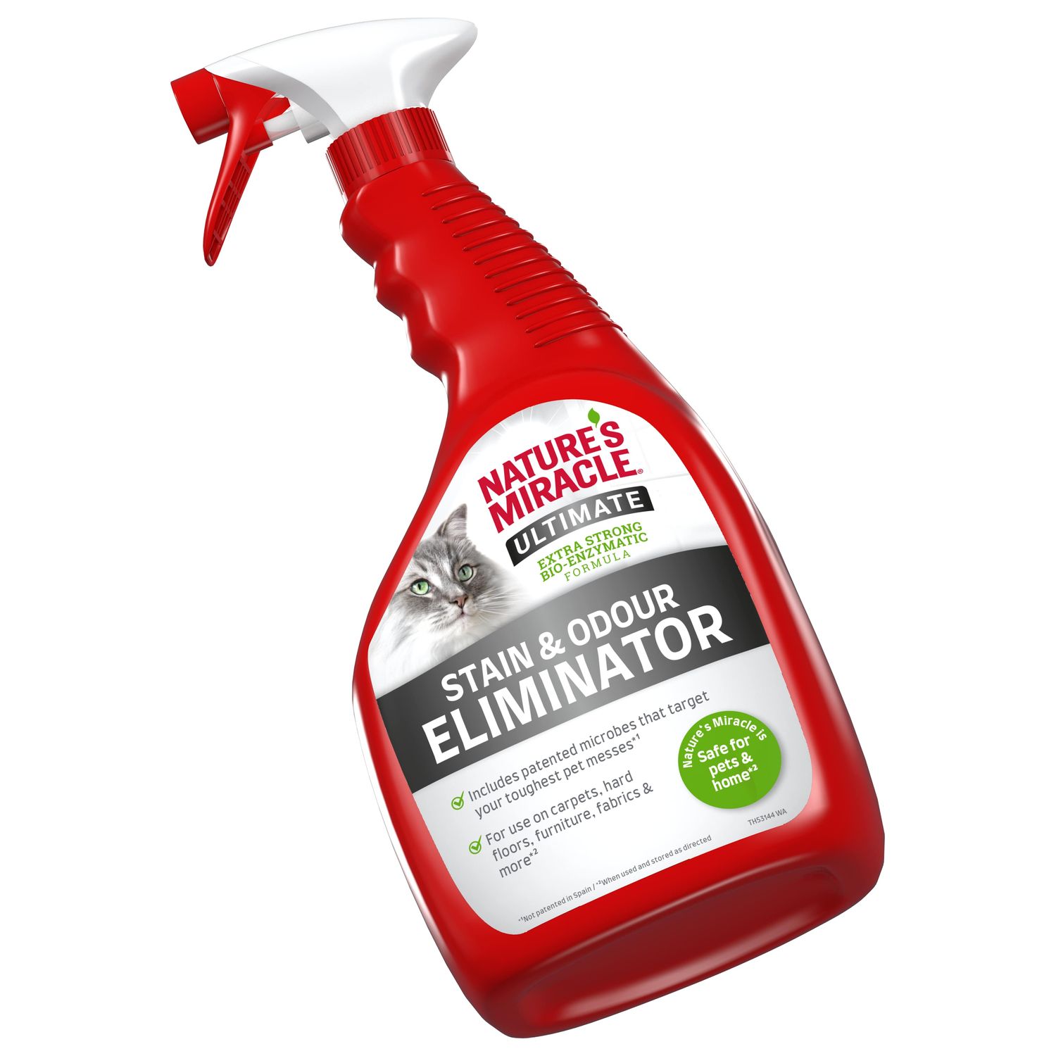 Уничтожитель пятен и запахов Nature's Miracle для кошек c максимальным эффектом, спрей 946 мл