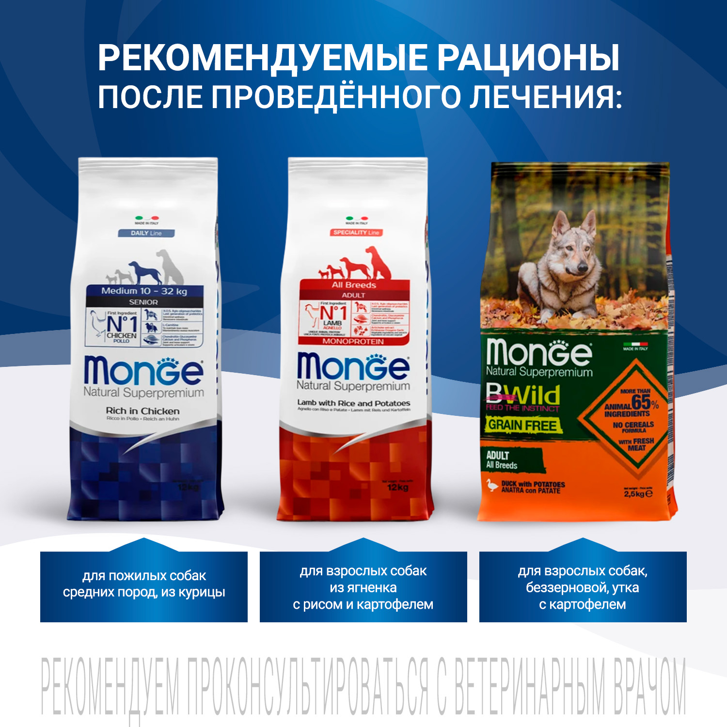 Диетический корм Monge VetSolution Dog Gastrointestinal Гастроинтестинал для собак при заболеваниях ЖКТ 12 кг