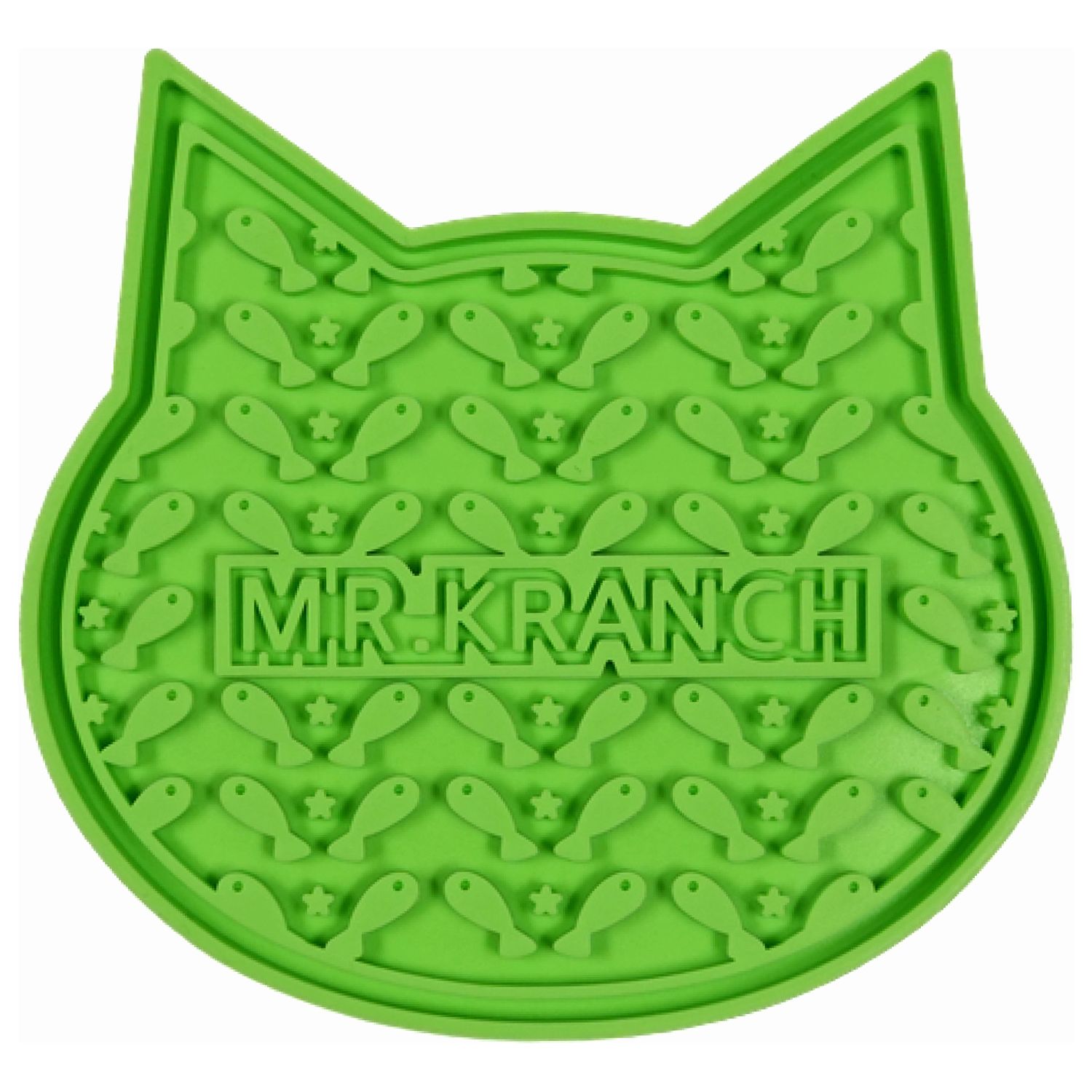 Лизательный коврик Mr.Kranch для медленного поедания силиконовый 12*12 см зеленый на присосках