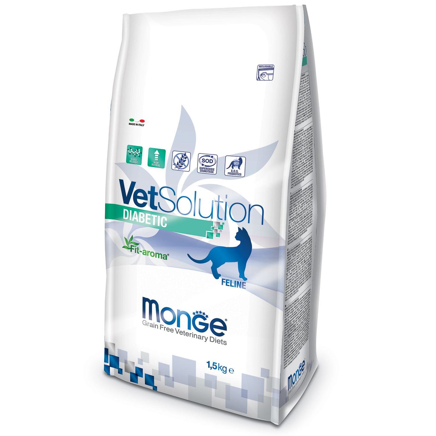 Ветеринарная диета Monge VetSolution Cat Diabetic Диабетик для кошек при сахарном диабете 1,5 кг