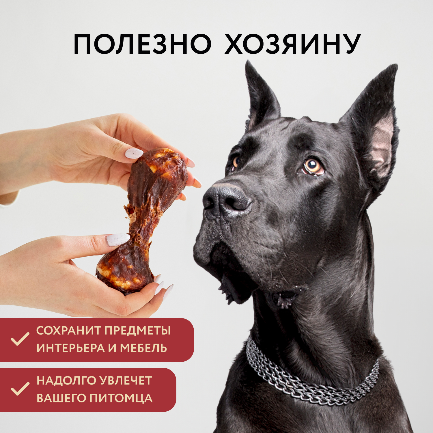 Лакомство Мнямс Деликатес Пармская косточка для собак размер XXL 120 г