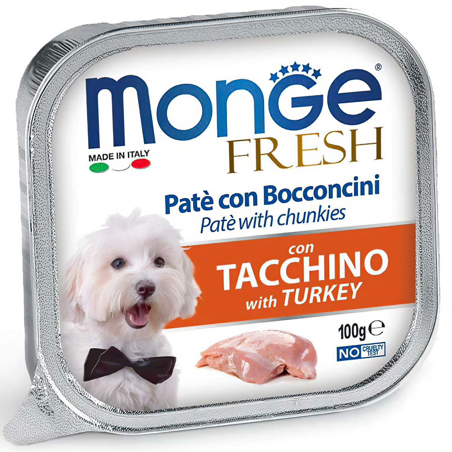 Влажный корм Monge Dog Fresh для собак, с индейкой, консервы 100 г