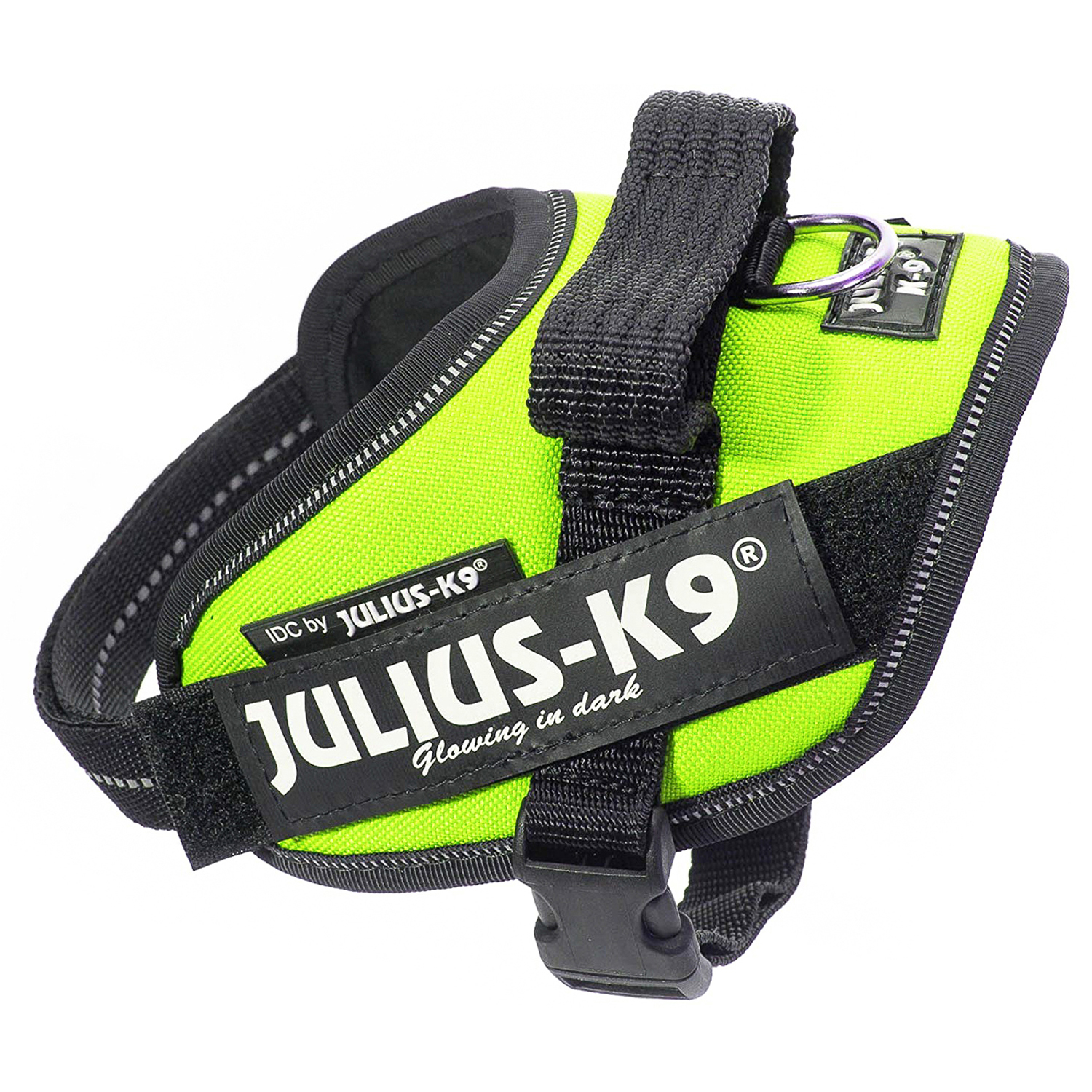 JULIUS-K9 шлейка для собак IDC®-Powerharness Mini-Mini (40-53см/ 4-7кг), зеленый неон