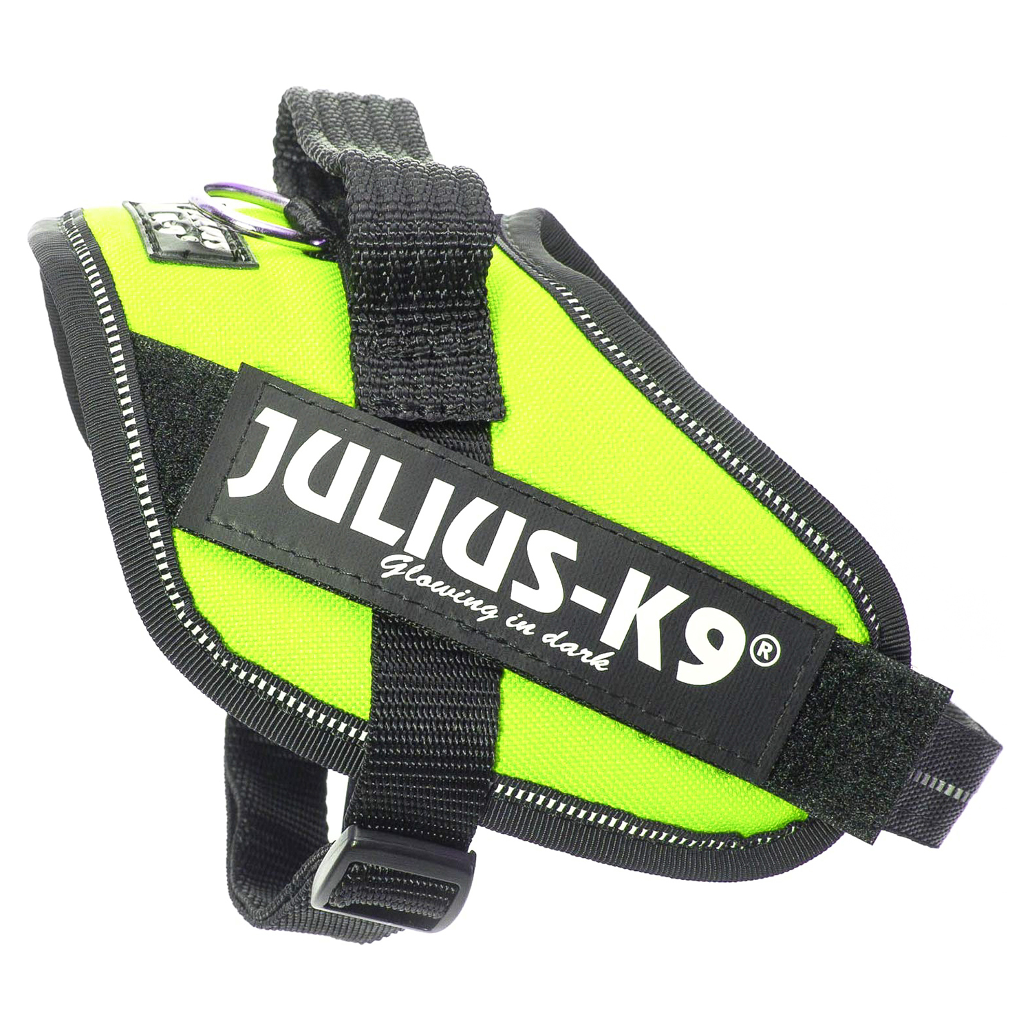 JULIUS-K9 шлейка для собак IDC®-Powerharness Mini-Mini (40-53см/ 4-7кг), зеленый неон