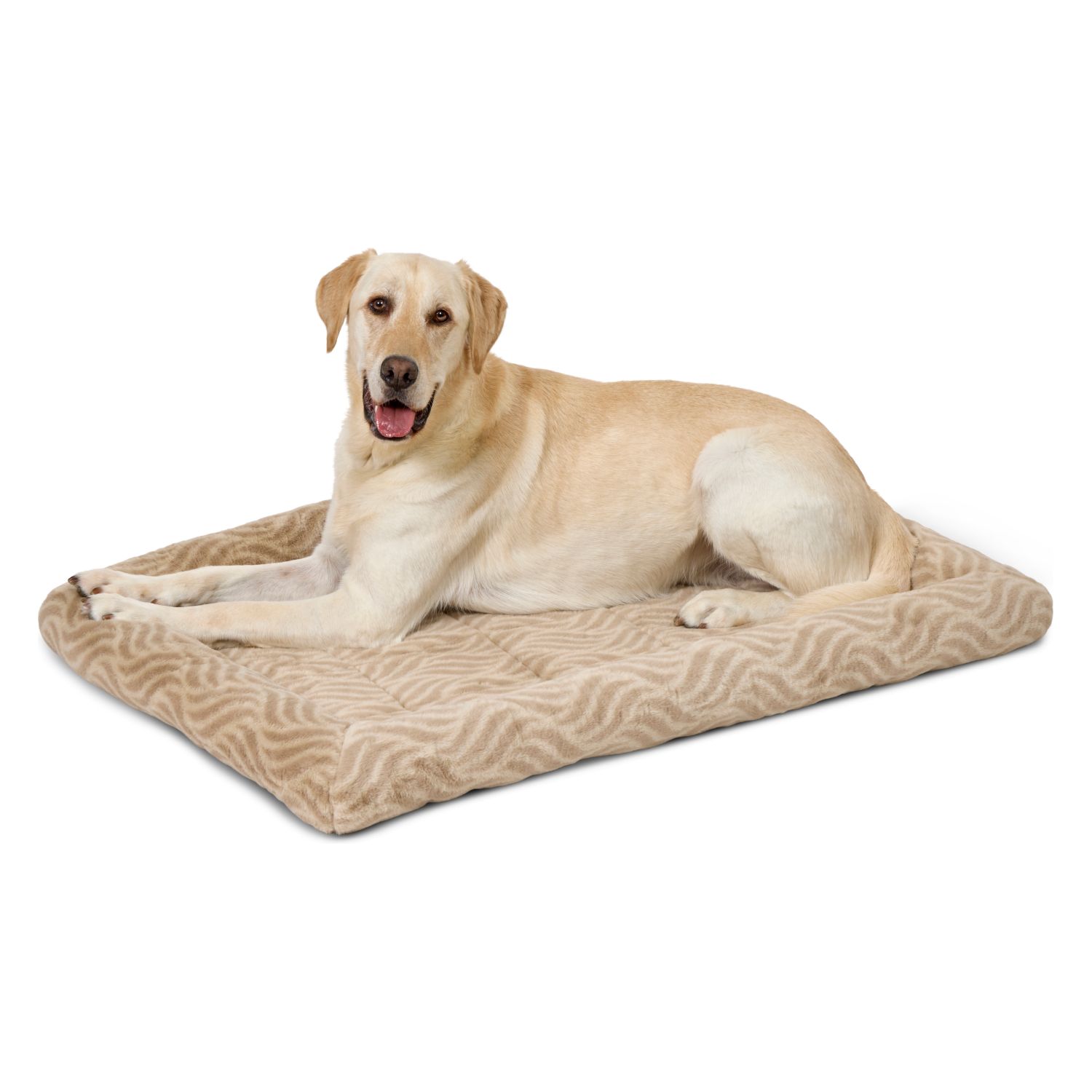 Лежанка MidWest Deluxe Wave Bed для собак и кошек меховая 102х67,5х9 см, цвет песочный
