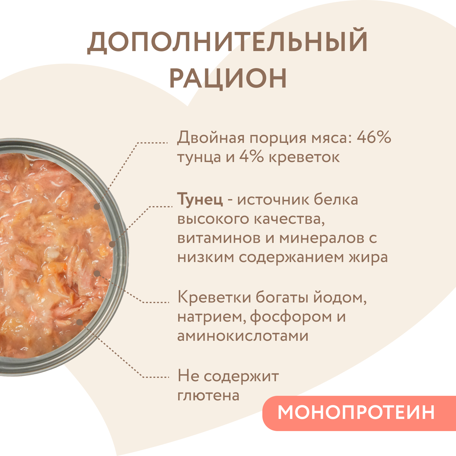Влажный дополнительный корм Мнямс На каждый день для кошек и котят старше 6 месяцев "тунец с креветками в нежном желе" 80 г