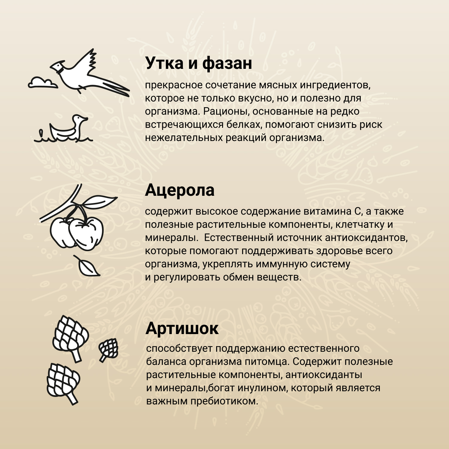 Сухой корм CRAFTIA NATURA для взрослых собак средних и крупных пород из утки с фазаном 7 кг