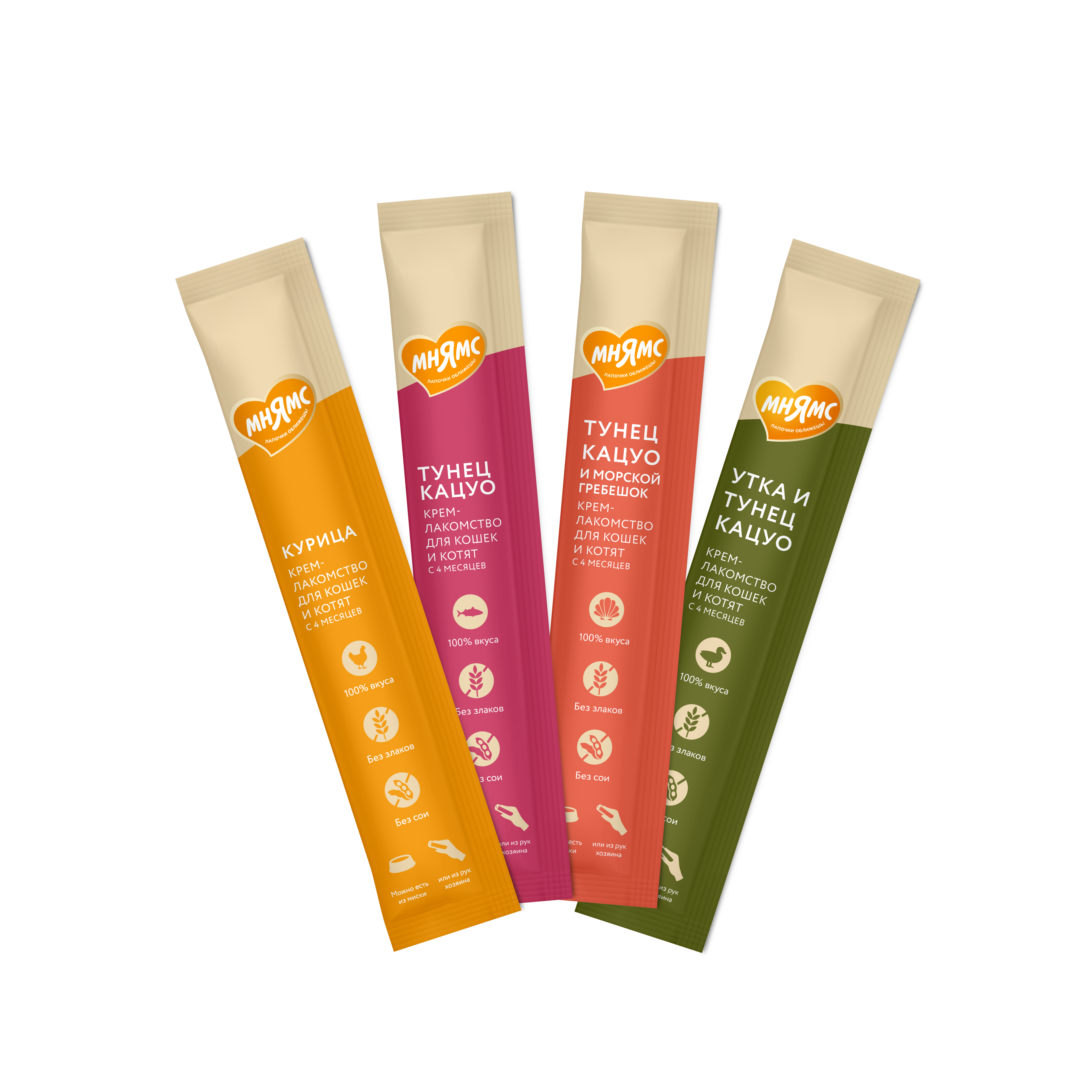 Крем-лакомство Мнямс для кошек и котят "Ассорти вкусов" 20*15 г