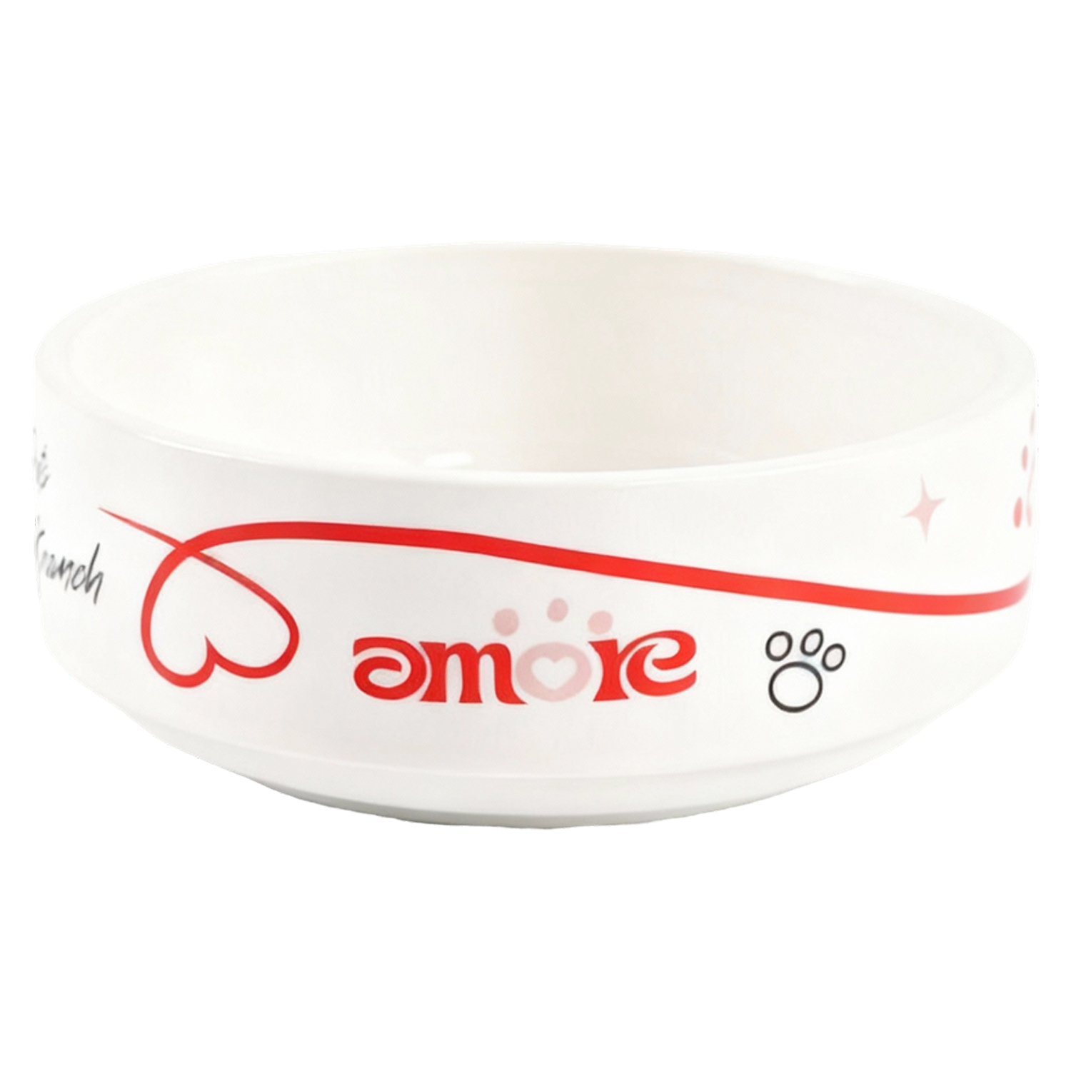 Лимитированная фарфоровая миска Mr.Kranch × Brands4Pets «Amore» 350 мл, белая