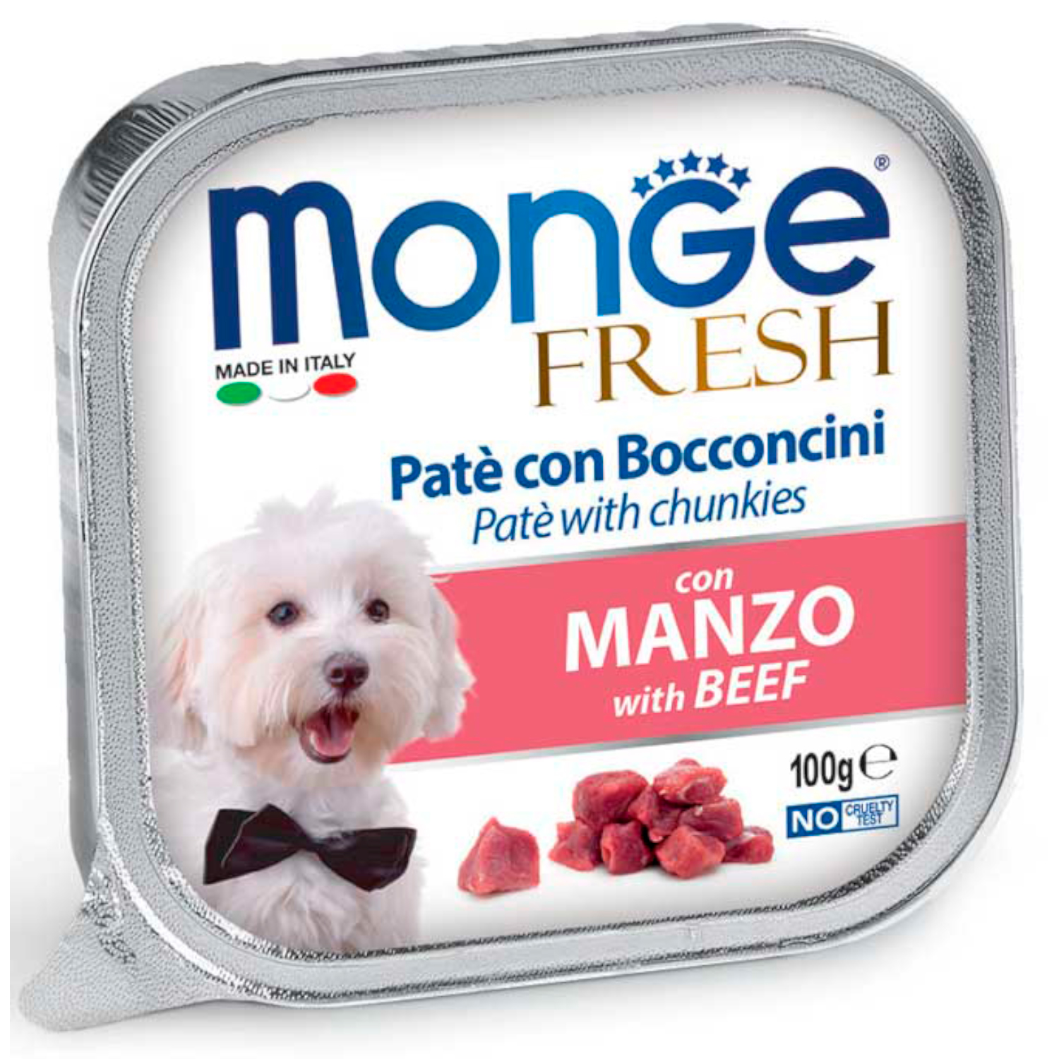 Влажный корм Monge Dog Fresh для собак, с говядиной, консервы 100 г