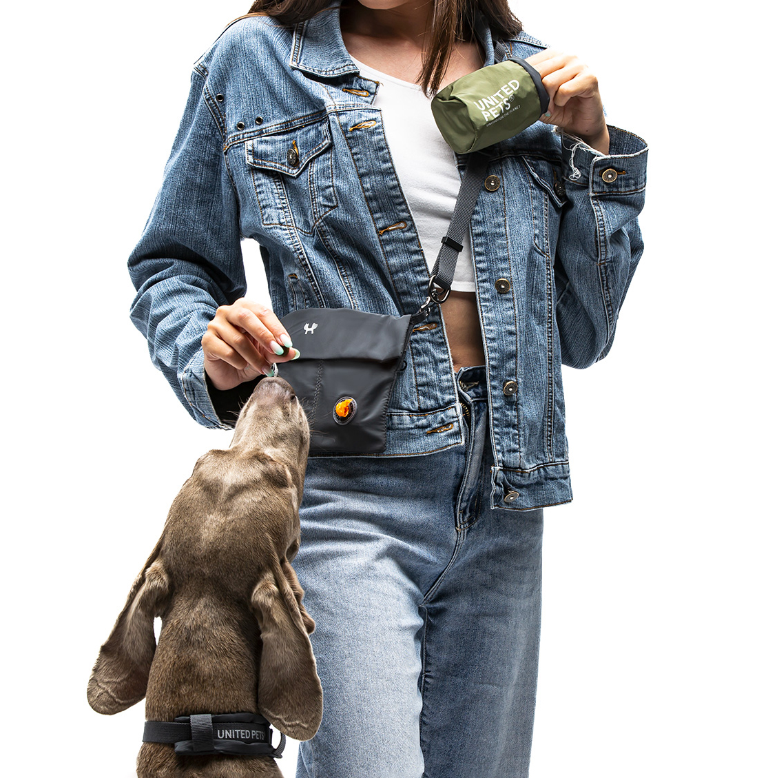 Мешочек для лакомств United Pets для собак Citylife 7 x 9 см, хаки