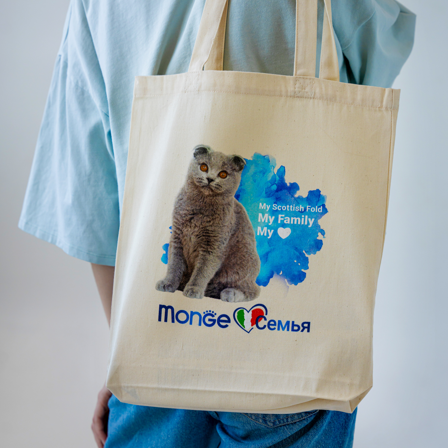 Monge Gift Shop collection 2023 шоппер Шотландская вислоухая кошка (Скоттиш фолд)