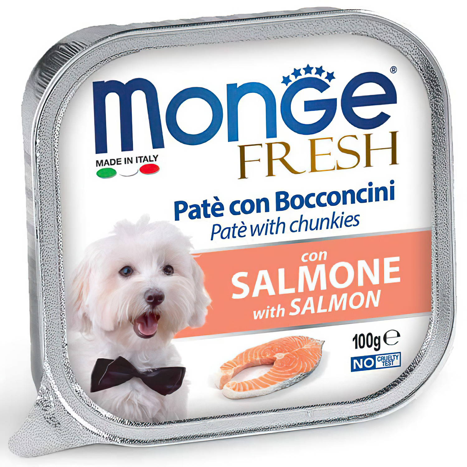 Влажный корм Monge Dog Fresh для собак, с лососем, консервы 100 г