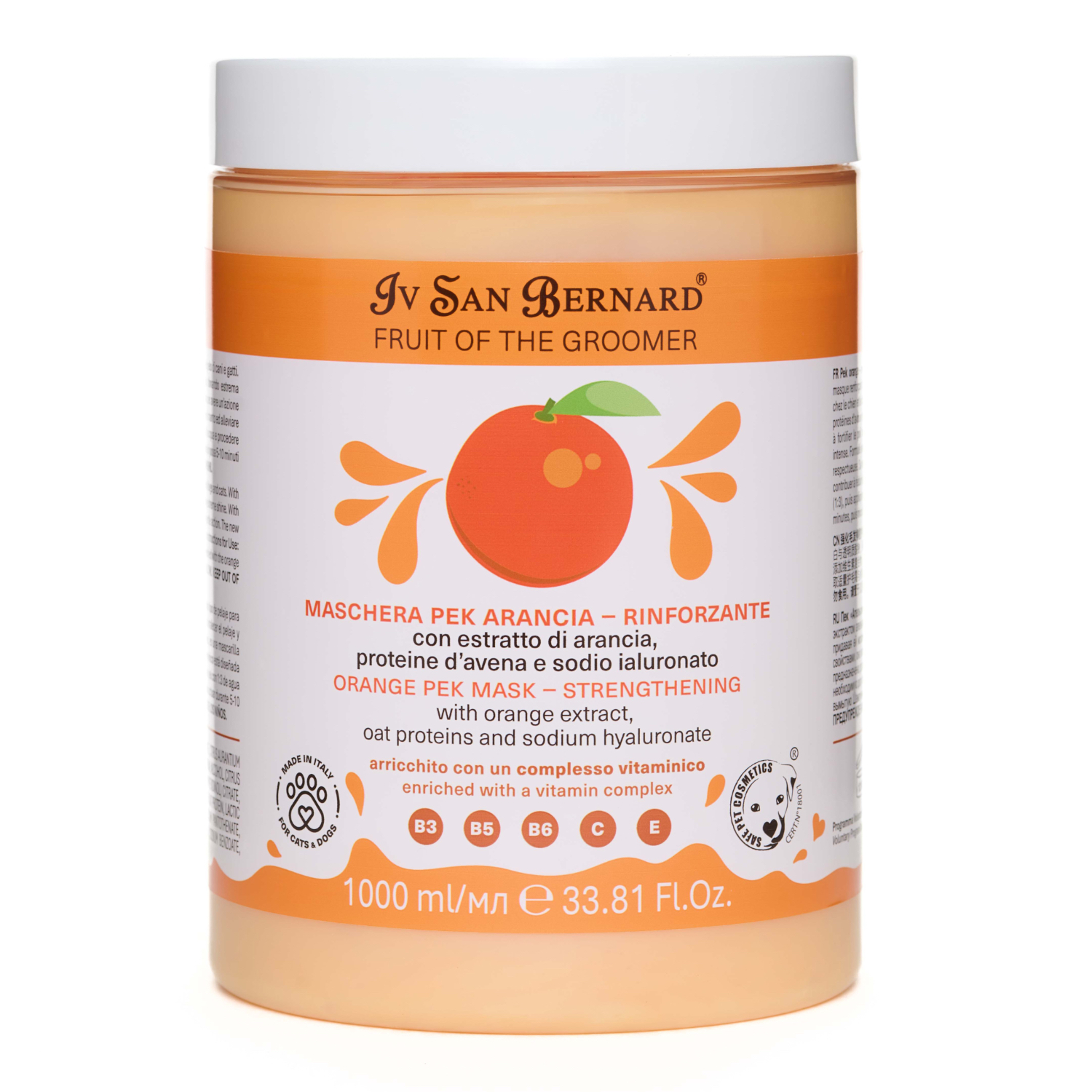 ISB Fruit of the Groomer Orange маска восстанавливающая для слабой выпадающей шерсти с протеинами овса 1000 мл