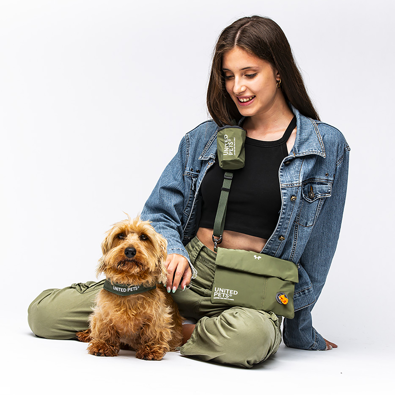 Сумка для прогулки с питомцем United Pets Citylife 23 x 16 см, хаки