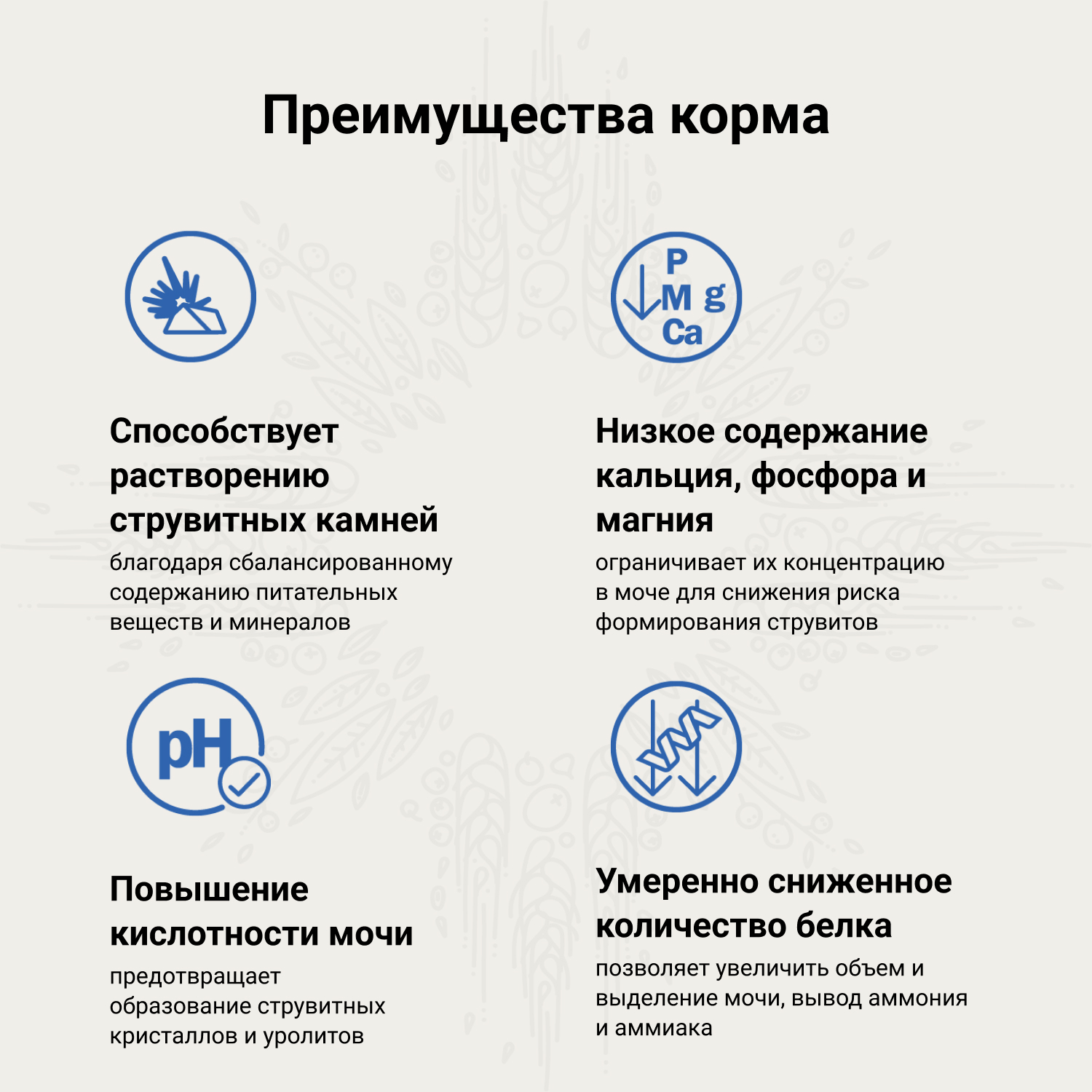 Ветеринарная диета CRAFTIA GALENA CAT URINARY CARE Уринари для кошек для растворения струвитных камней 4,5 кг