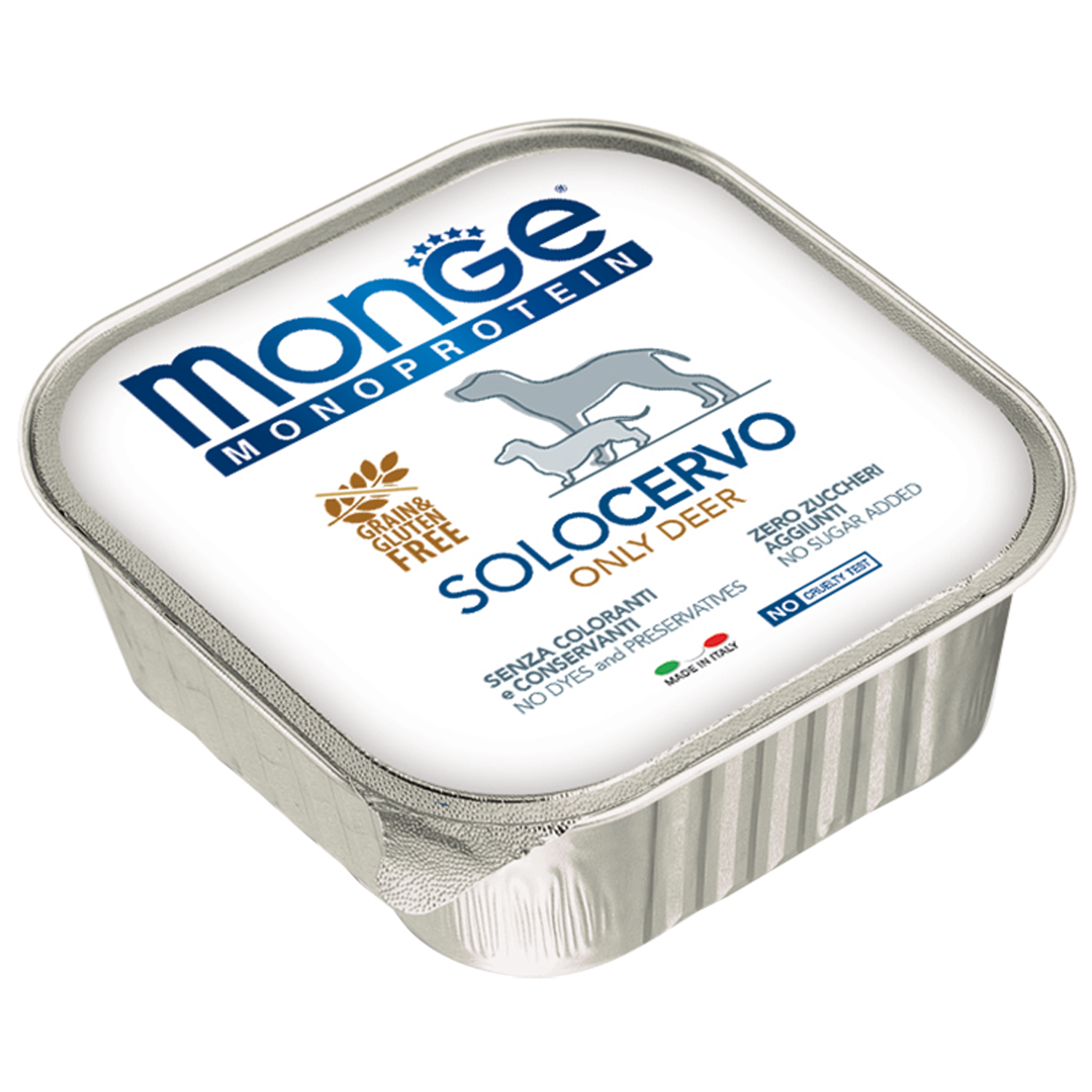 Влажный корм Monge Dog Monoprotein для собак, паштет из оленины, консервы 150 г