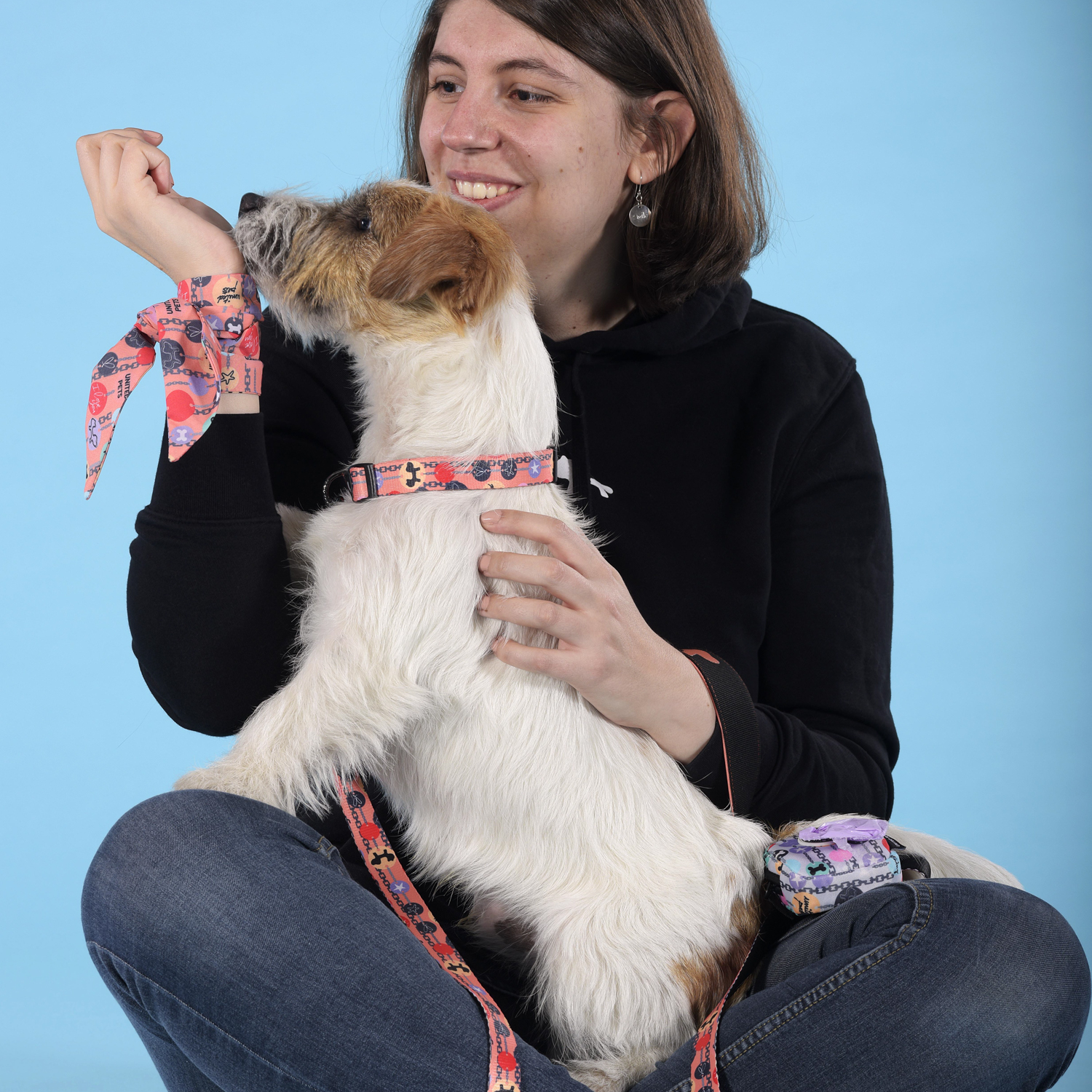 Ошейник United Pets для собак Complete me Forever S 26-40/1,6 см, оранжевый с рисунком