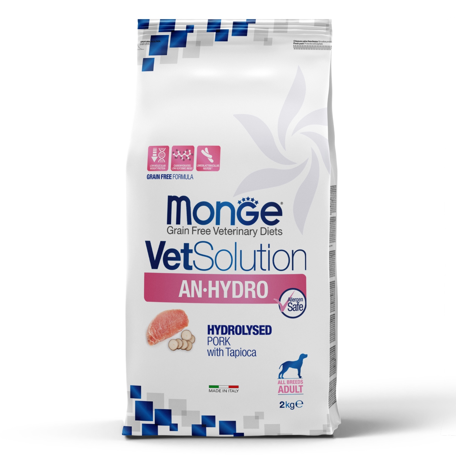 Диетический корм Monge VetSolution Dog An-Hydro ан-гидро для собак при пищевой непереносимости 2 кг