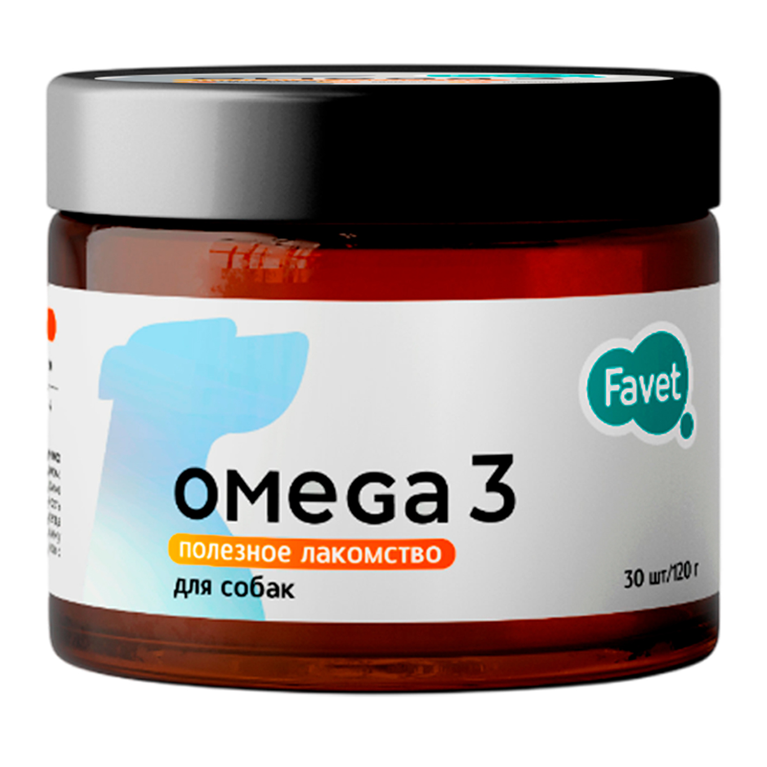 Favet Полезное лакомство Omega 3 SoftChews качество шерсти для собак, 120г Favet Полезное лакомство Omega 3 SoftChews качество шерсти для собак, 120г