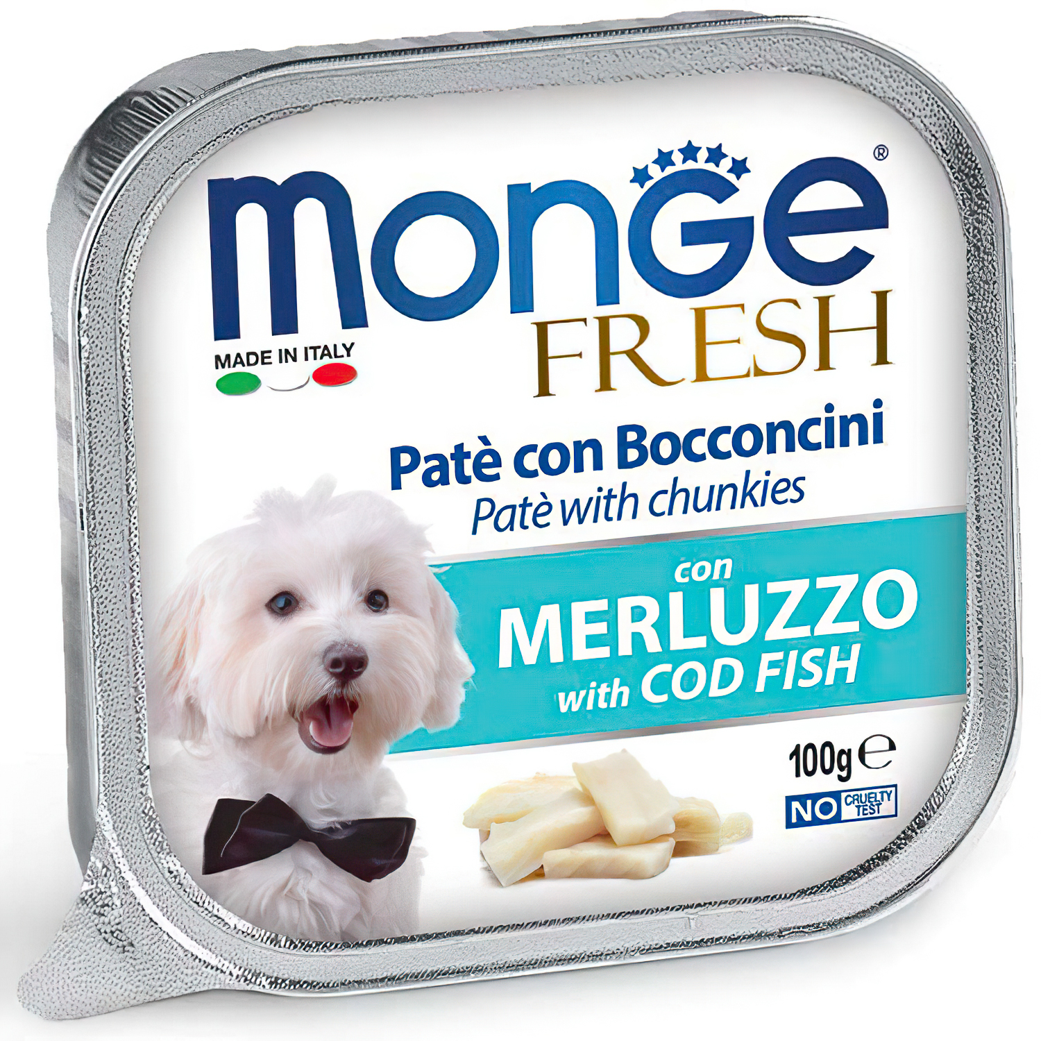 Влажный корм Monge Dog Fresh для собак, с треской, консервы 100 г