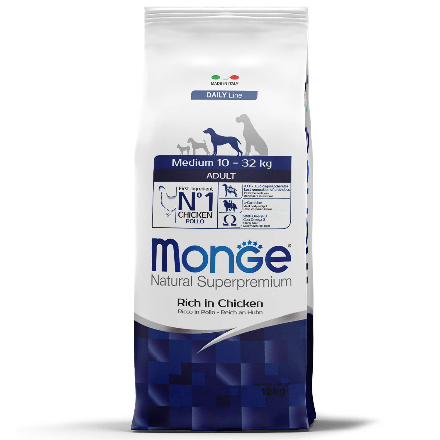 Monge Dog Medium корм для взрослых собак средних пород 12 кг