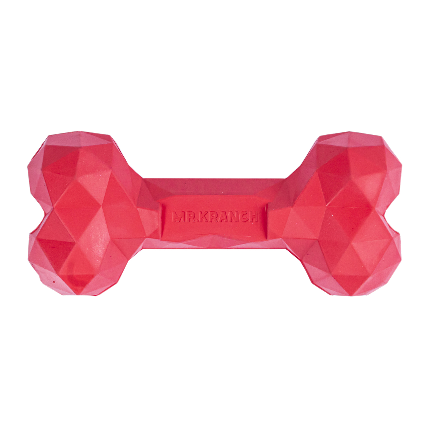 Игрушка Mr.Kranch для собак Кость дентальная Diamond 11 см красная с ароматом бекона