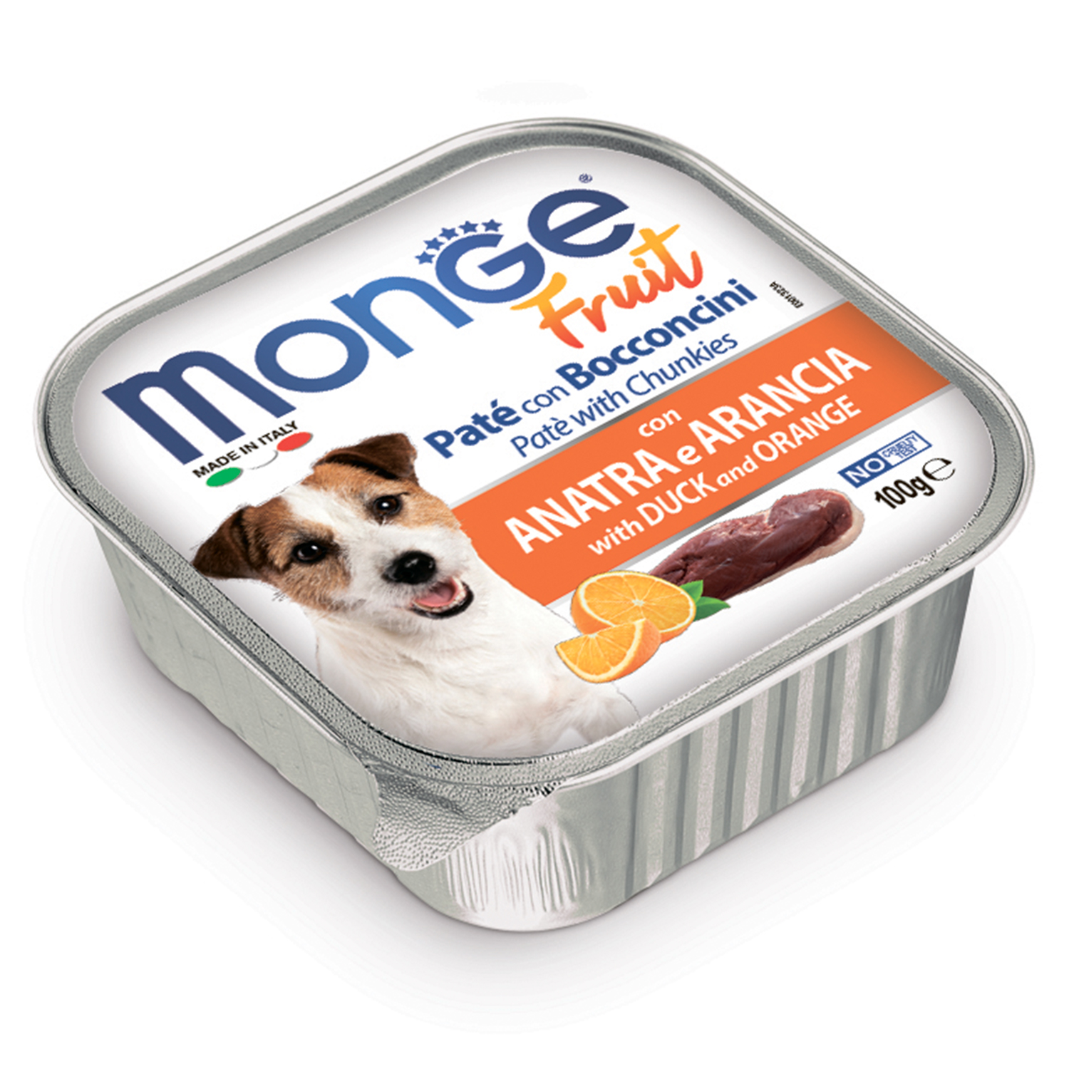 Влажный корм Monge Dog Fruit для собак, с уткой и апельсином, консервы 100 г