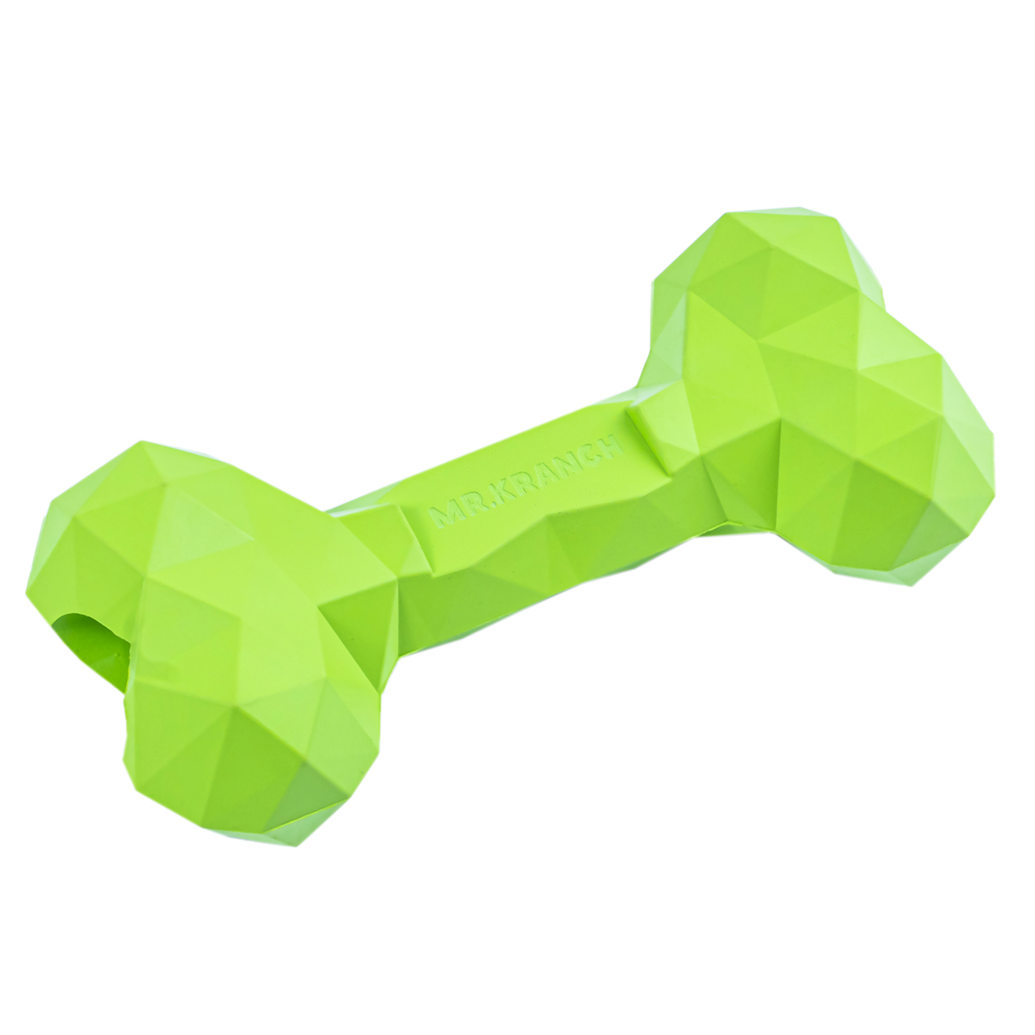 Игрушка Mr.Kranch для собак Кость дентальная Diamond 20 см зелёная с ароматом курицы