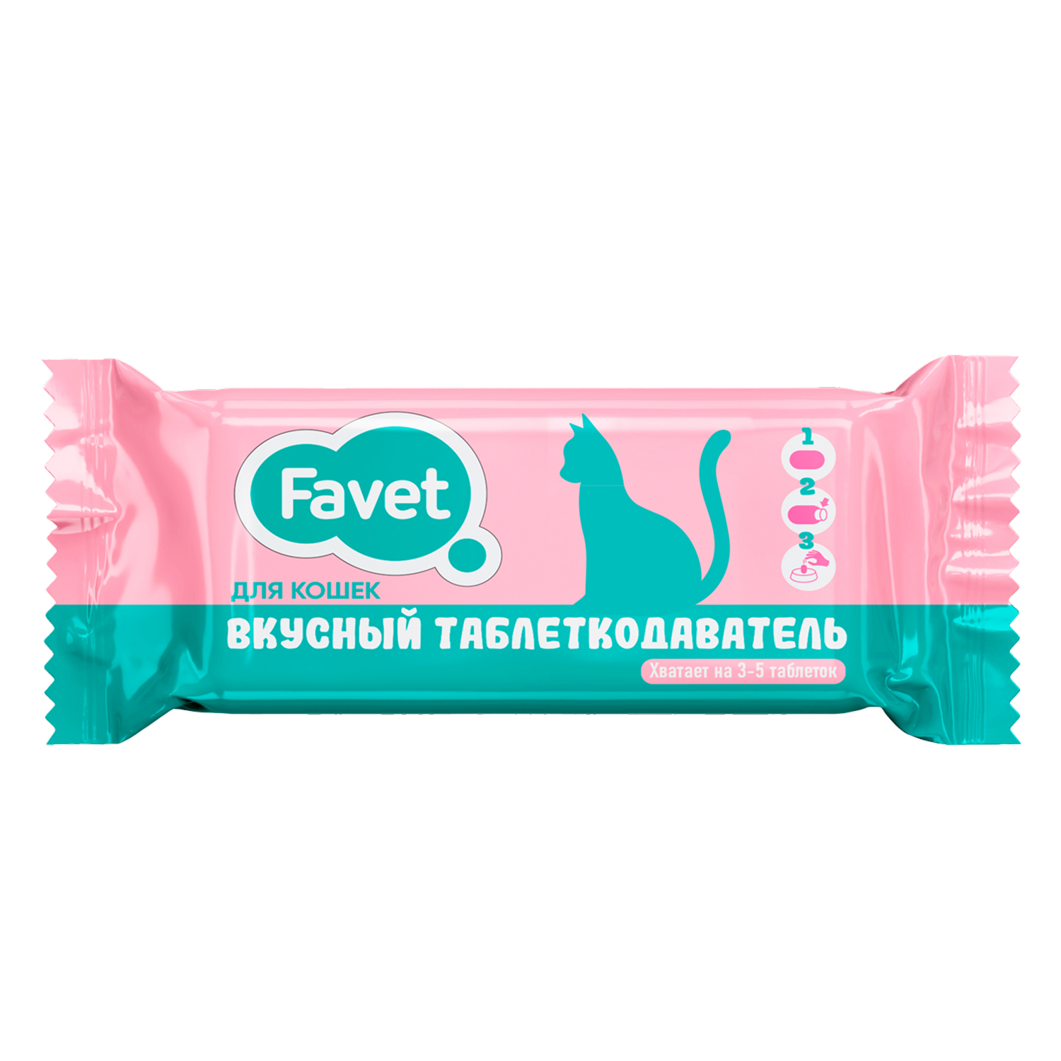 Favet Вкусный таблеткодаватель для кошек "Супер-опт" (50 шт.), ПЭТ-банка