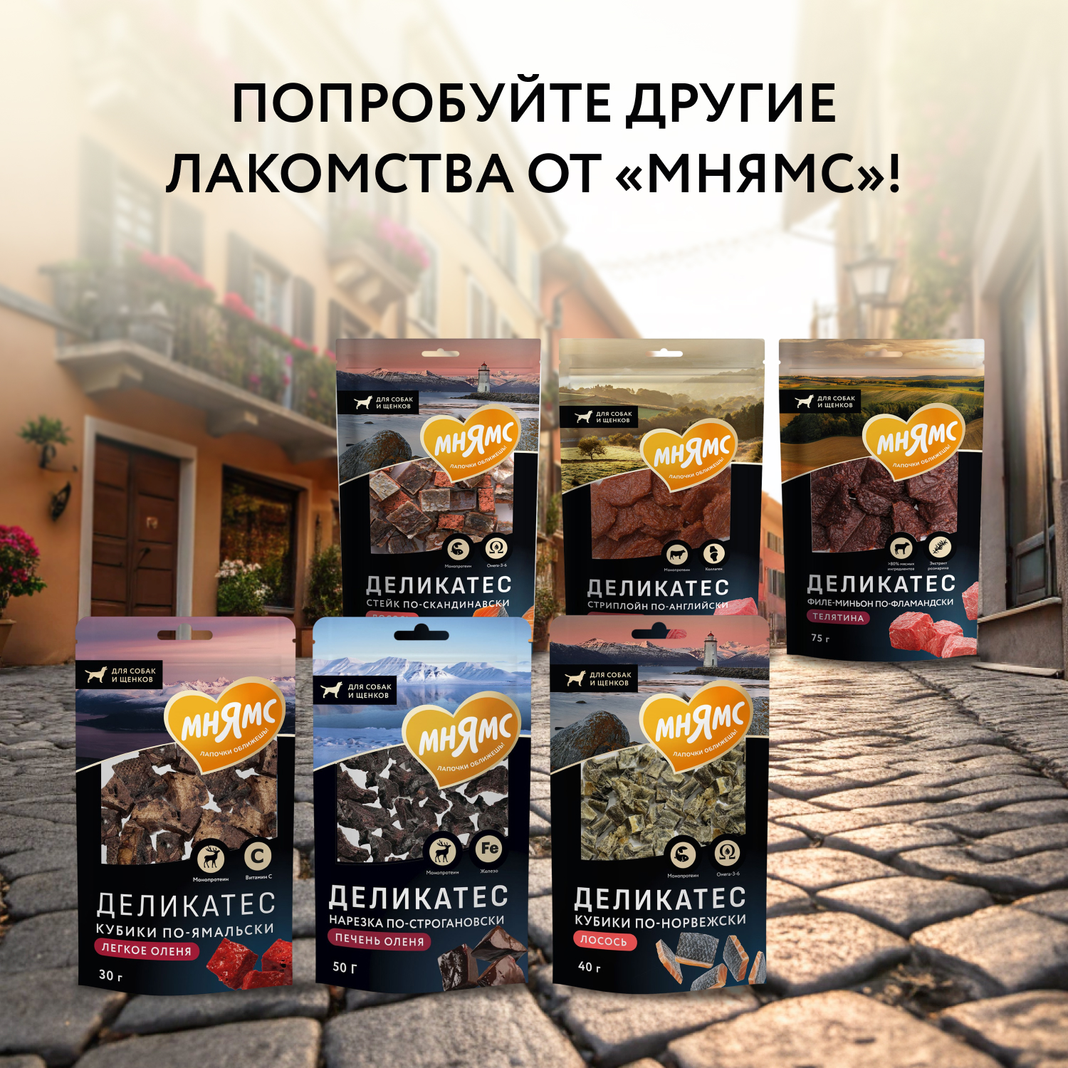 Лакомство Мнямс Деликатес Пармская косточка для собак размер L 45 г