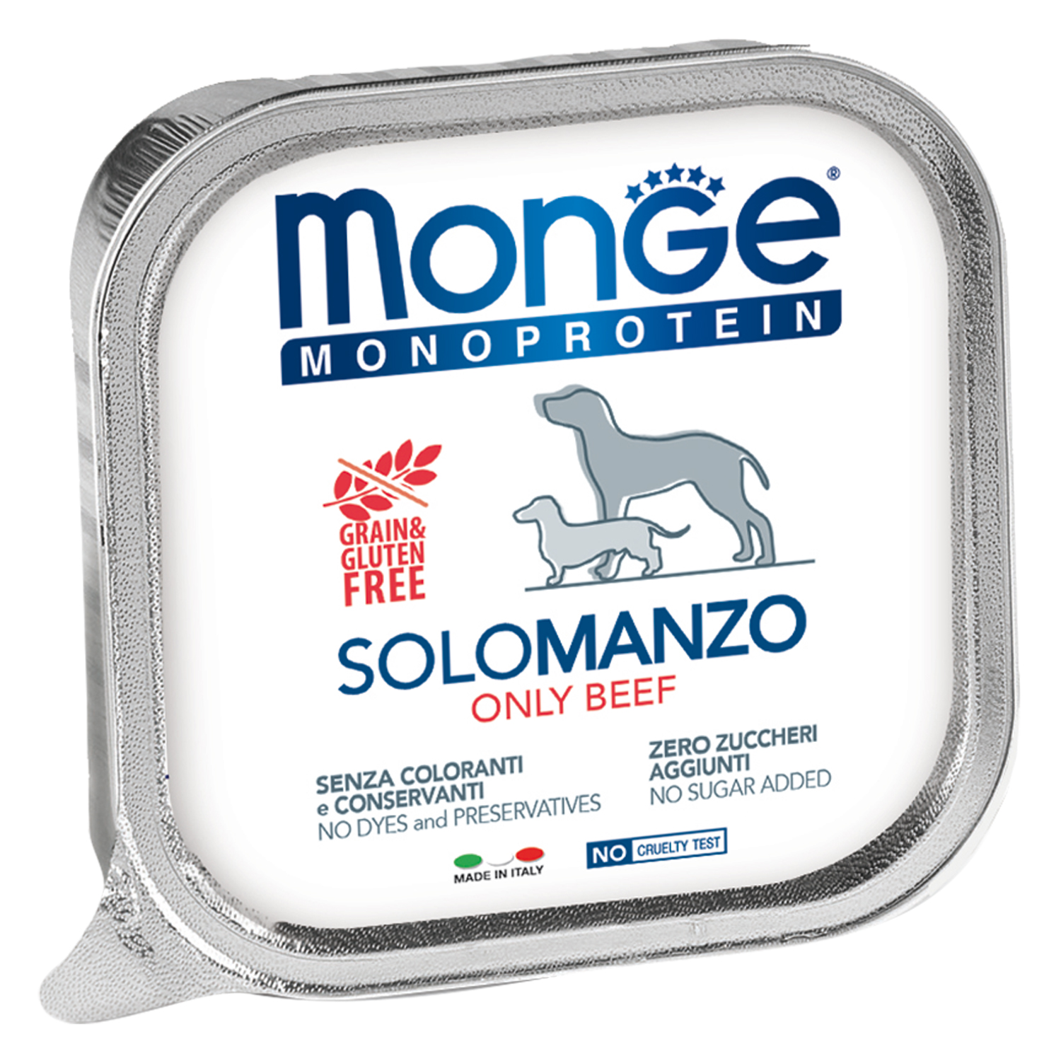 Влажный корм Monge Dog Monoprotein для собак, паштет из говядины, консервы 150 г