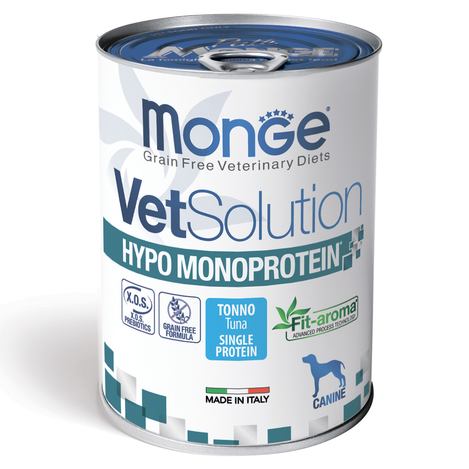 Ветеринарная диета Monge VetSolution Dog Hypo Monoprotein TUNA Гипо монопротеин с тунцом для собак для снижения реакции пищевой непереносимости 400 г