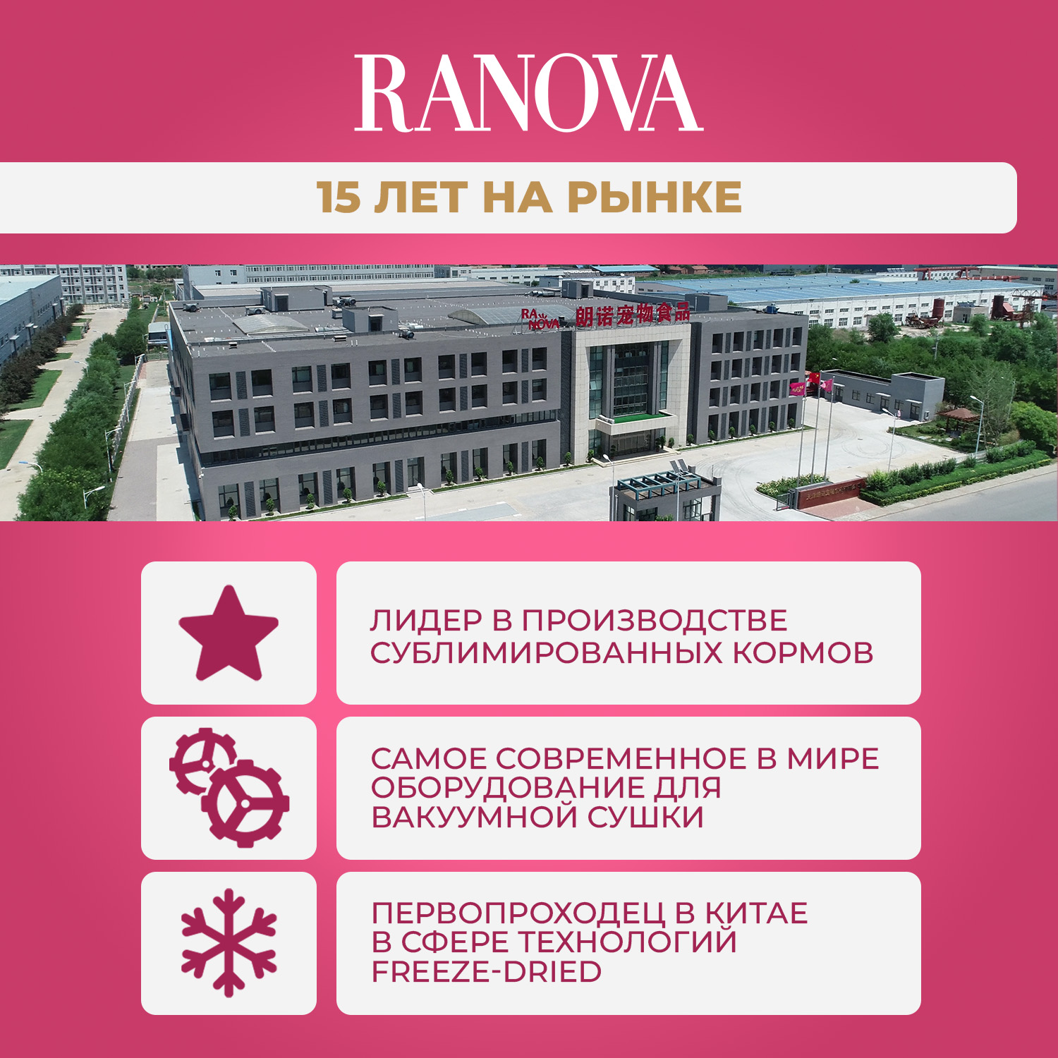 Полнорационный сухой (сублимированный) корм Ranova CN для котят с курицей, 6 г
