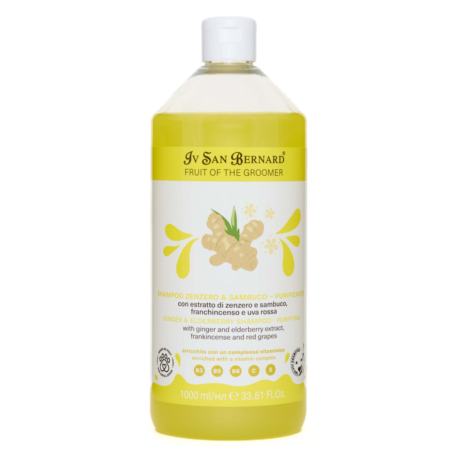 ISB Fruit of the Groomer Ginger&Elderbery шампунь с противовоспалительным эффектом 1000 мл